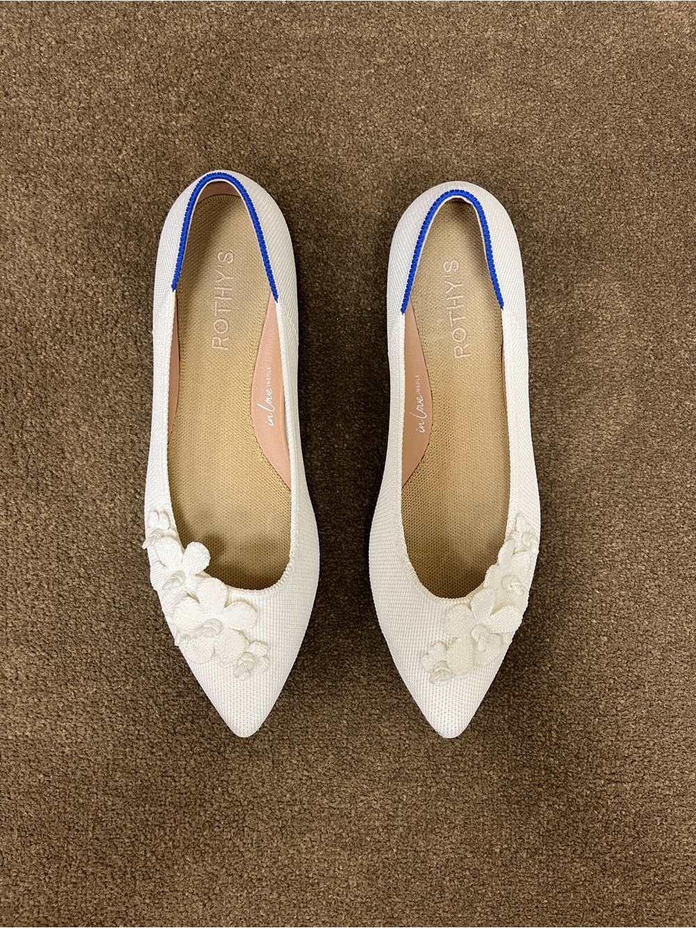 Rothy's Women's White Petal Point II Flats